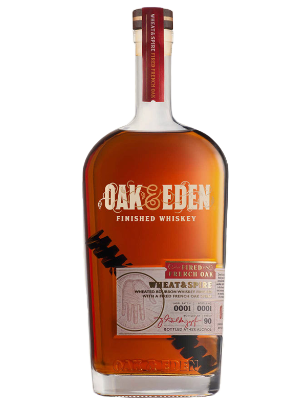 Oak & Eden Wheat & Spire Fired French Oak Whiskey (750ml)