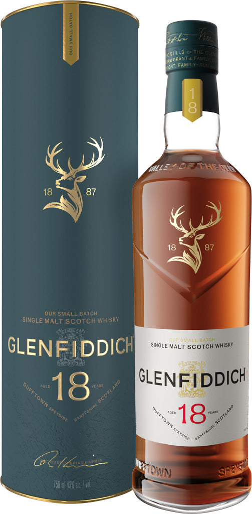 Glenfiddich 18 Year Old Single Malt Scotch Whisky (750ml)