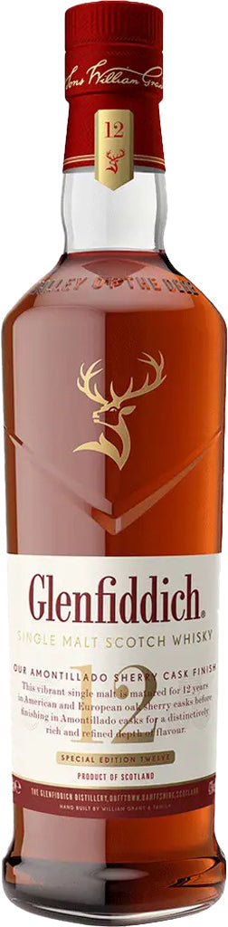 Glenfiddich 12 Year Old Sherry Cask Single Malt Scotch Whisky (750ml)
