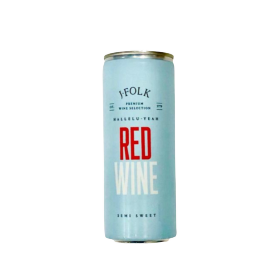 J. Folk Red Wine Can (single can, part of 4-pack)