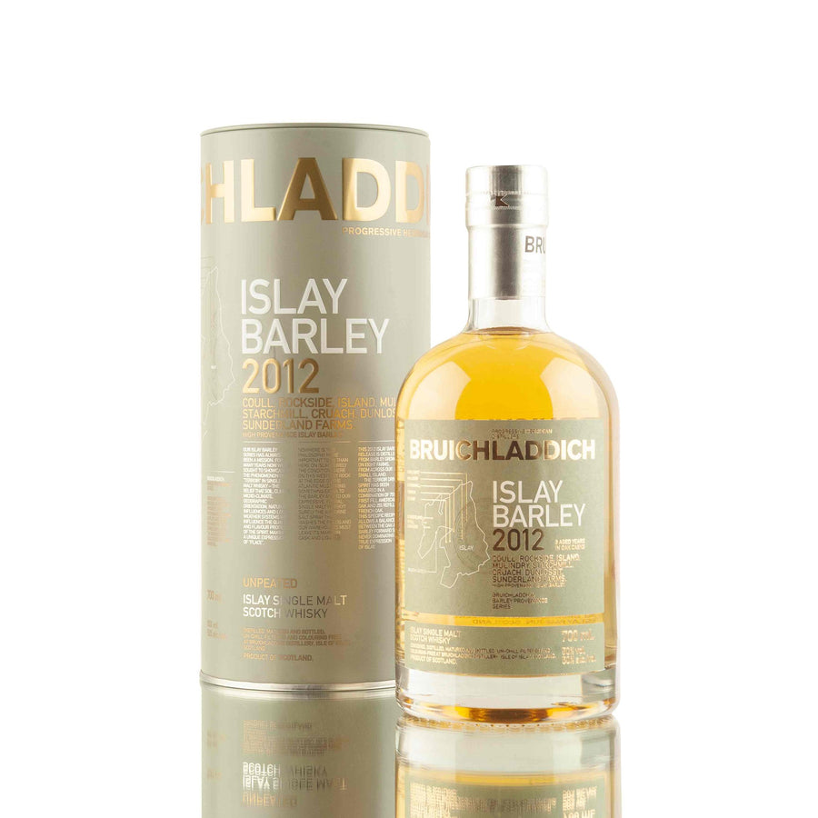 Bruichladdich Islay Barley 2012 single malt Scotch whisky 750ml bottle and tube