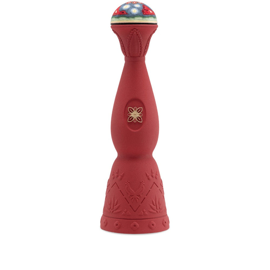 Clase Azul Mezcal San Luis Potosí 750ml deep red ceramic decanter with hand-painted cap
