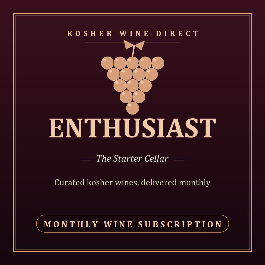 Enthusiast Wine Club, 6 bottles of kosher wine, monthly subscription