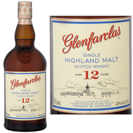 Glenfarclas 12 Year Old Single Malt Scotch Whisky (750ml)