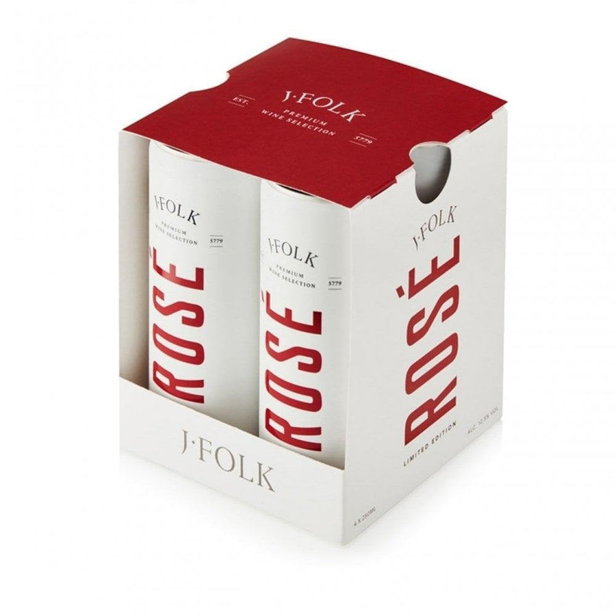 J. Folk Red Wine Cans (4-pack, 250ml each)