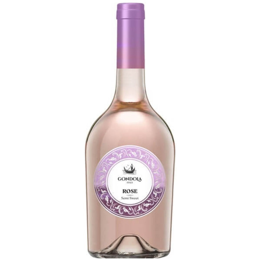 Gondola Rose semi-sweet Italian rose wine bottle